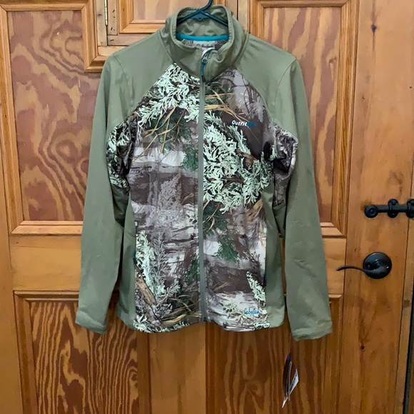 Nwt Cabelas Outfither Max Camo Zip Up 